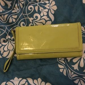 Lime green trifold Wallet